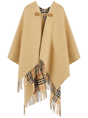 Wool Cape With Fringes