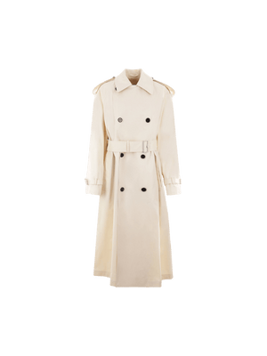 BURBERRY-Gabardine Double-breasted Trench Coat-JOHN JULIA