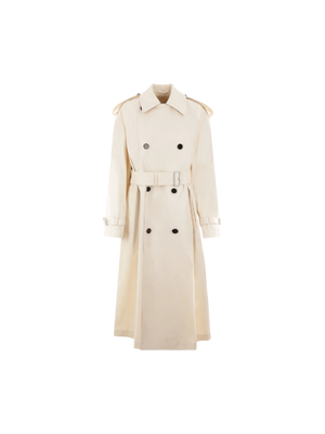 BURBERRY-Gabardine Double-breasted Trench Coat-JOHN JULIA