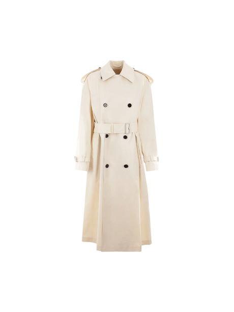 BURBERRY-Gabardine Double-breasted Trench Coat-JOHN JULIA