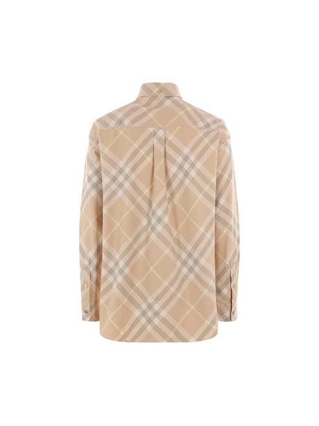 Gabardine Oversized Shirt-BURBERRY-JOHN JULIA