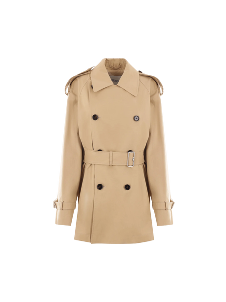 Gabardine Short Trench Coat-BURBERRY-JOHN JULIA