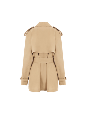 Gabardine Short Trench Coat-BURBERRY-JOHN JULIA