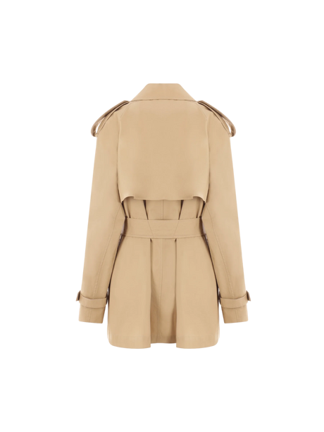 Gabardine Short Trench Coat-BURBERRY-JOHN JULIA