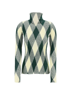 High Neck Pullover With Diamond Pattern BURBERRY JOHN JULIA.