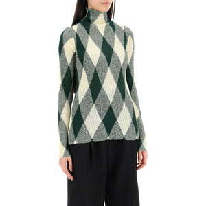 High Neck Pullover With Diamond Pattern BURBERRY JOHN JULIA.