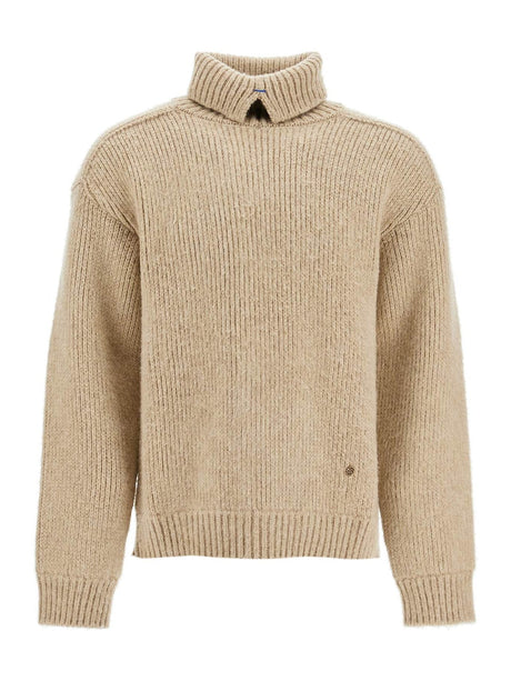 BURBERRY-High-neck Wool And Cashmere Pullover Sweater-JOHN JULIA