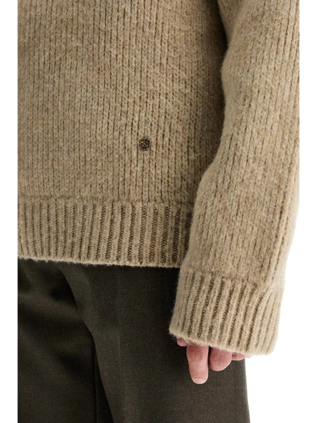 BURBERRY-High-neck Wool And Cashmere Pullover Sweater-JOHN JULIA