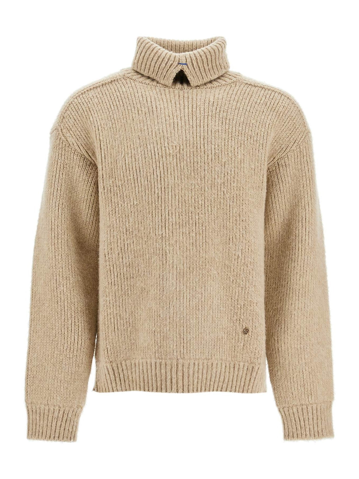 BURBERRY-High-neck Wool And Cashmere Pullover Sweater-JOHN JULIA