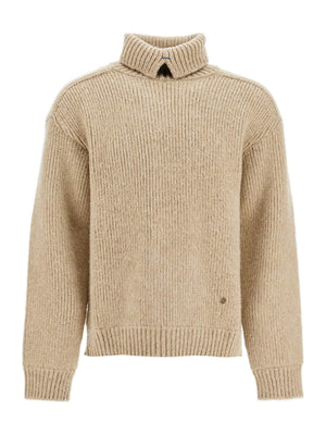 BURBERRY-High-neck Wool And Cashmere Pullover Sweater-JOHN JULIA