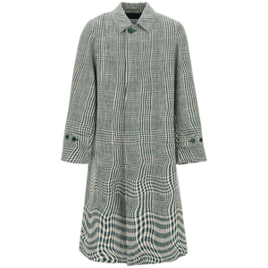 Houndstooth Car Coat With BURBERRY JOHN JULIA.