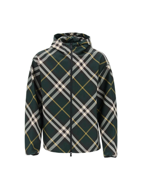 Ivy Green Check Hooded Lightweight Jacket BURBERRY JOHN JULIA.