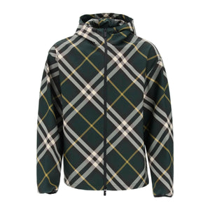 Ivy Green Check Hooded Lightweight Jacket BURBERRY JOHN JULIA.