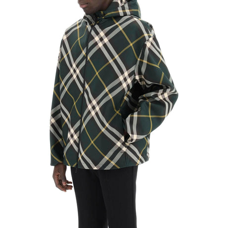 Ivy Green Check Hooded Lightweight Jacket BURBERRY JOHN JULIA.