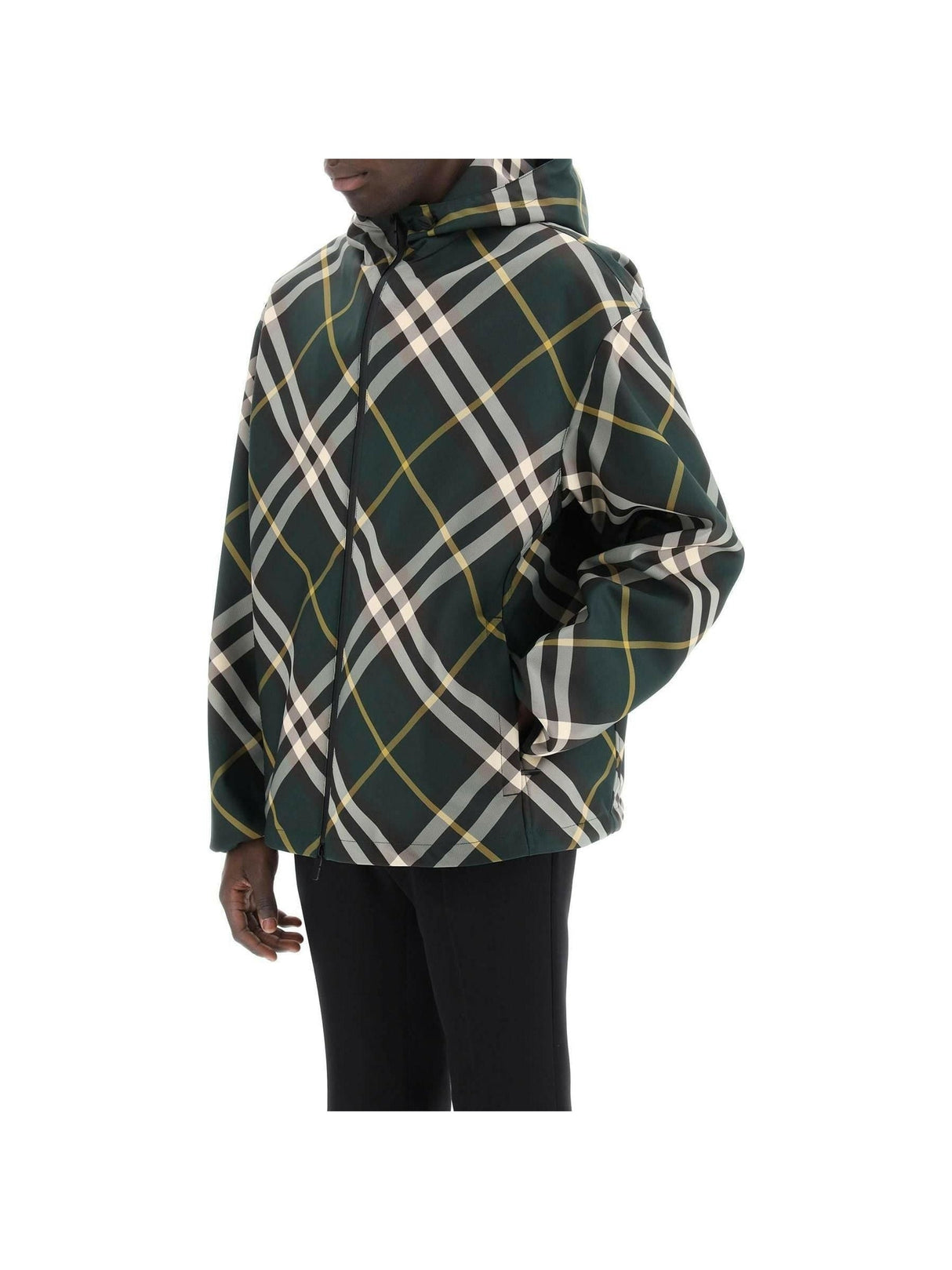 Ivy Green Check Hooded Lightweight Jacket BURBERRY JOHN JULIA.