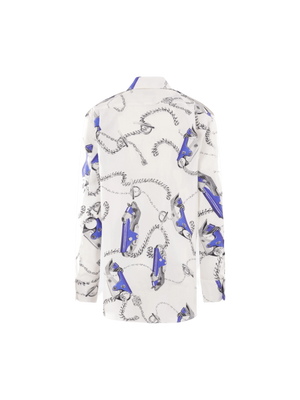 Knight Print Silk Shirt-BURBERRY-JOHN JULIA