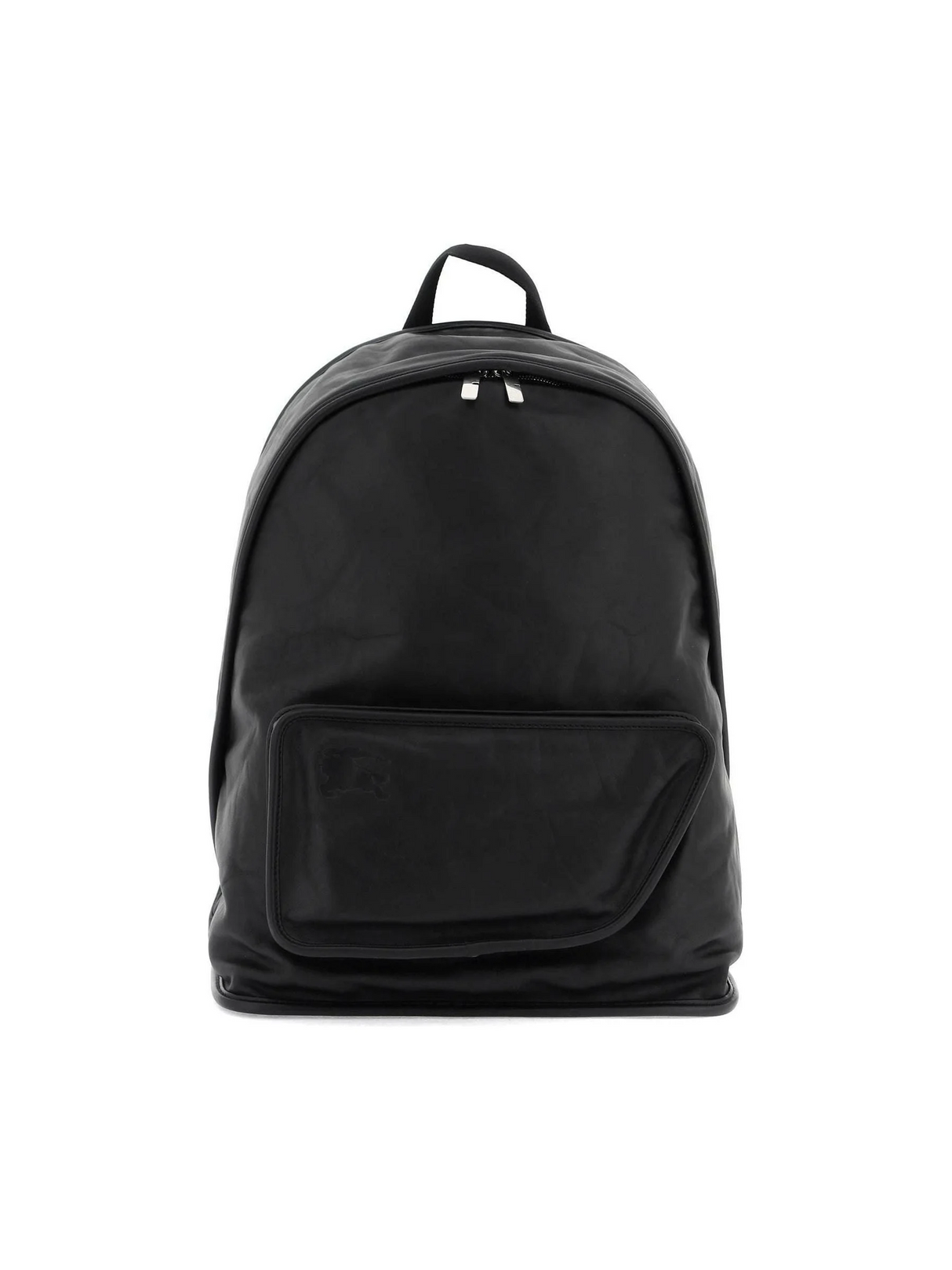 Black Large Shield Crinkled Calfskin Backpack BURBERRY JOHN JULIA.