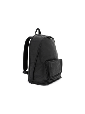 Black Large Shield Crinkled Calfskin Backpack BURBERRY JOHN JULIA.