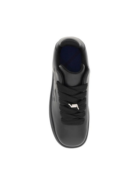 Black Leather Box Sneakers BURBERRY JOHN JULIA.