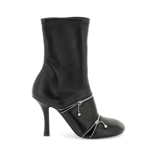 Leather Peep Ankle Boots BURBERRY JOHN JULIA.