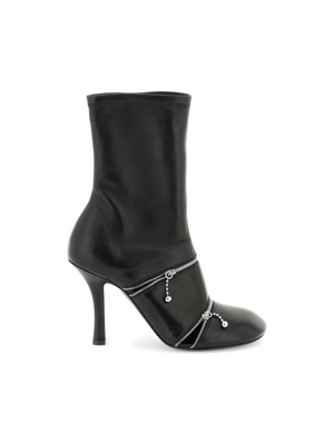 Leather Peep Ankle Boots BURBERRY JOHN JULIA.