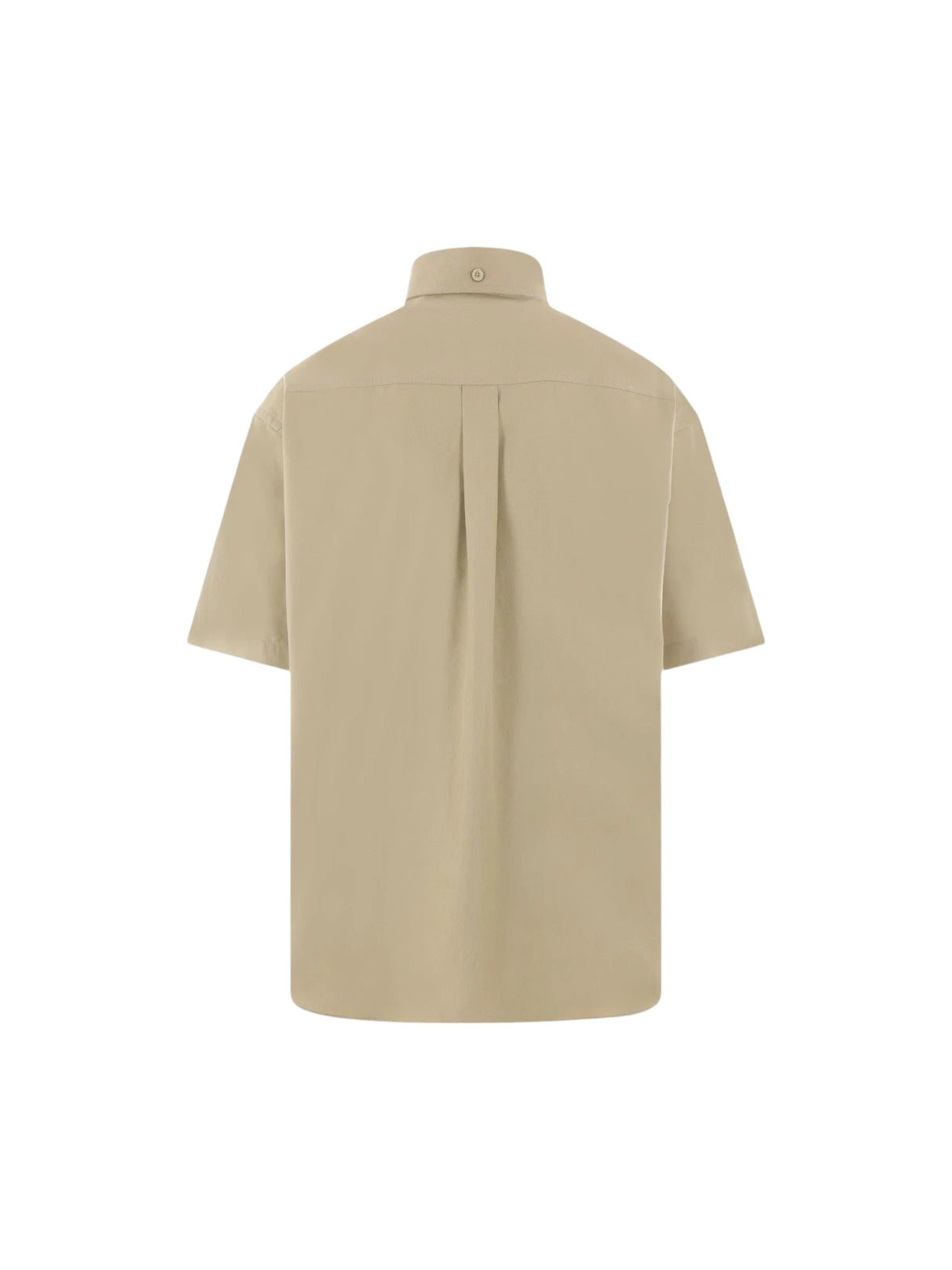 Logo Embroidered Oxford Short-sleeved Shirt-BURBERRY-JOHN JULIA