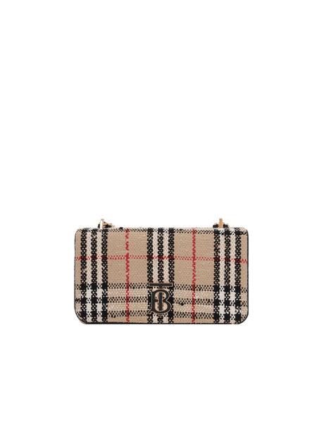 BURBERRY-Lola Small Bouclé Shoulder Bag-JOHN JULIA