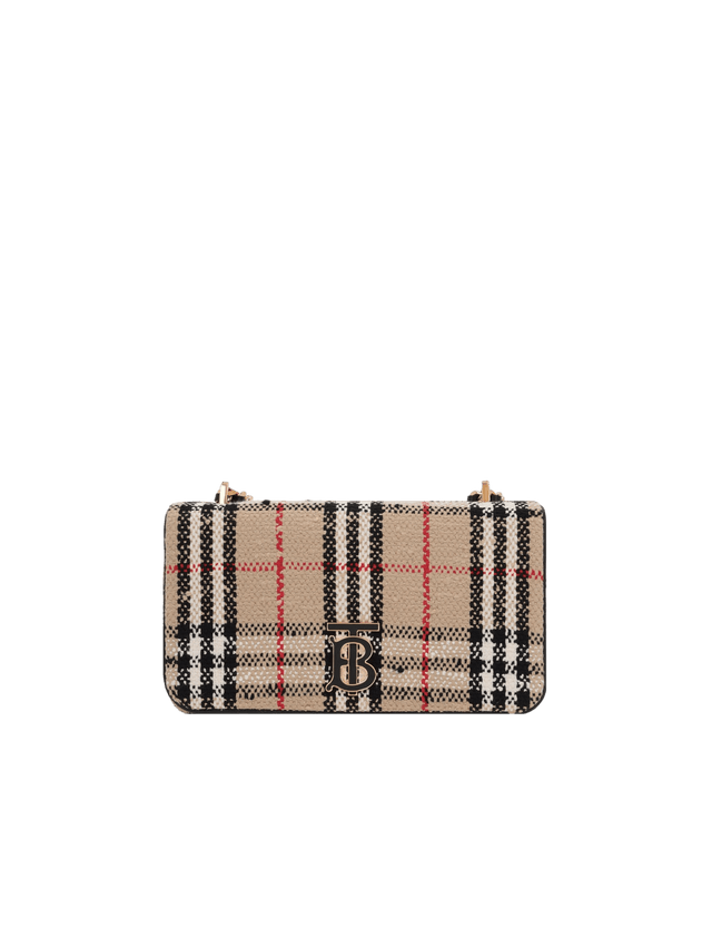 BURBERRY-Lola Small Bouclé Shoulder Bag-JOHN JULIA