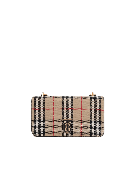 BURBERRY-Lola Small Bouclé Shoulder Bag-JOHN JULIA