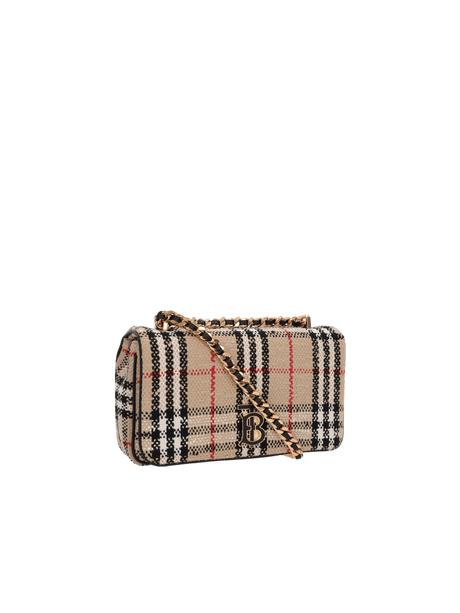 BURBERRY-Lola Small Bouclé Shoulder Bag-JOHN JULIA