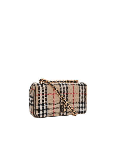 BURBERRY-Lola Small Bouclé Shoulder Bag-JOHN JULIA