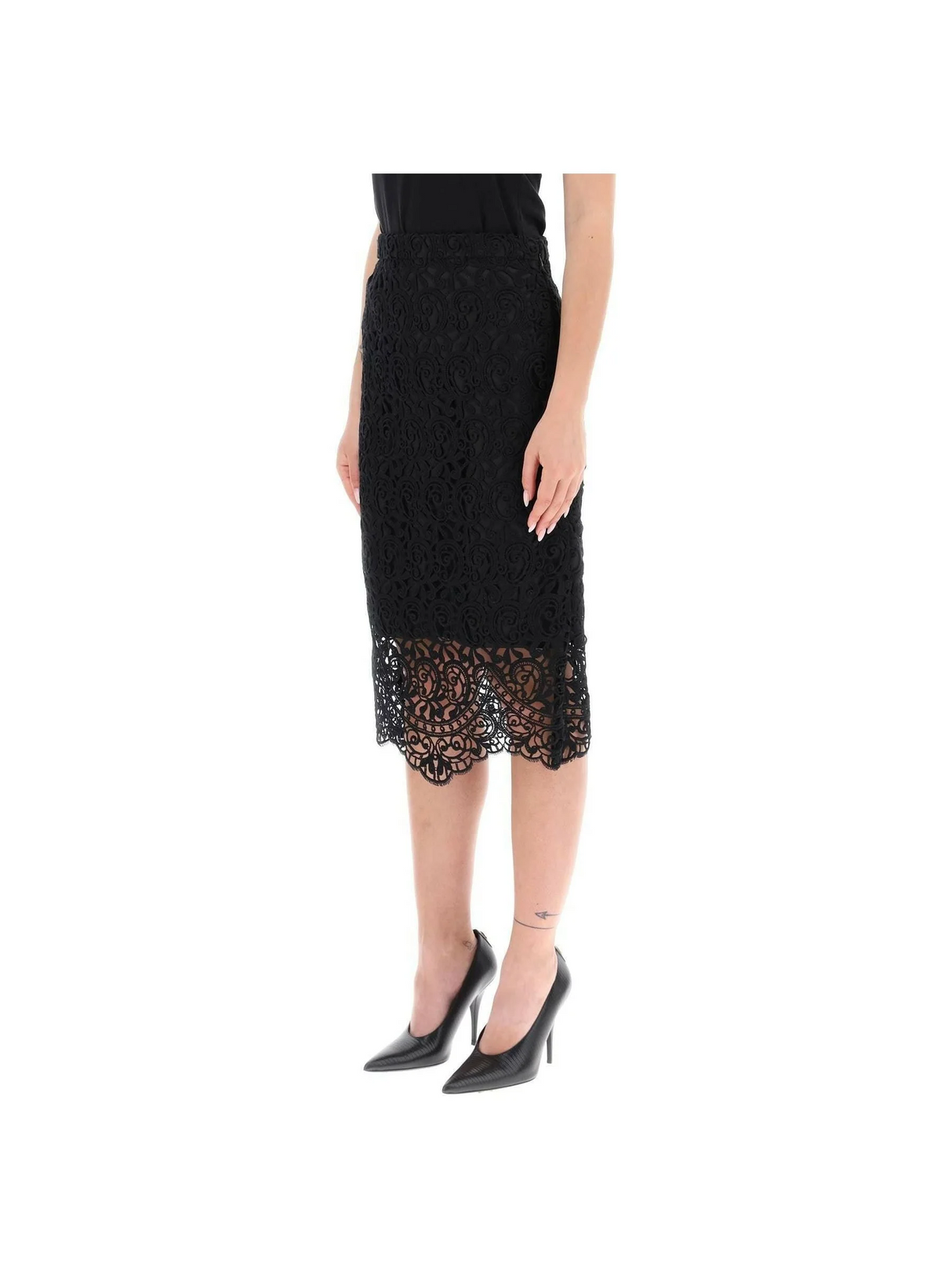 Macrame Lace Pencil Skirt BURBERRY JOHN JULIA.