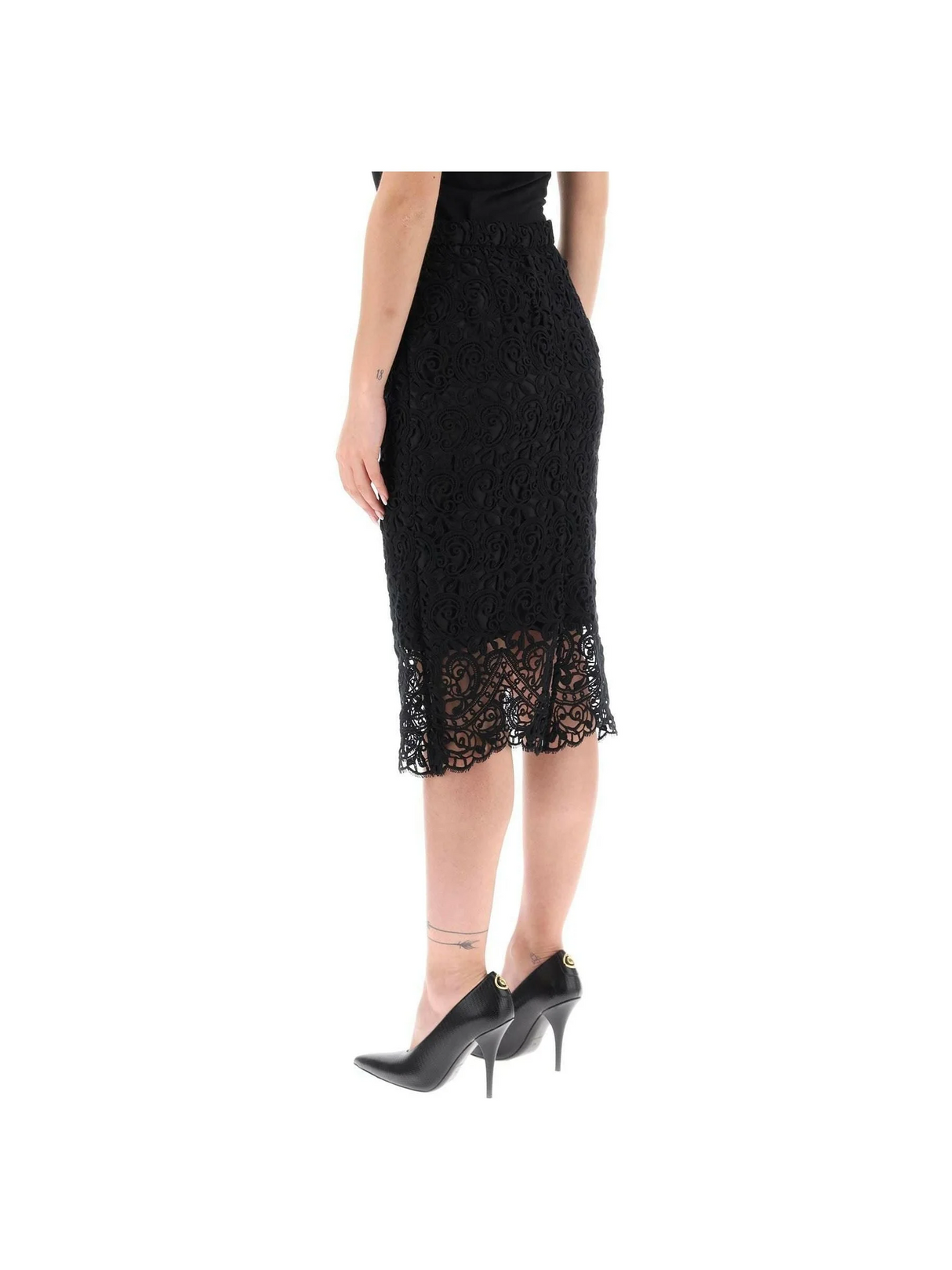 Macrame Lace Pencil Skirt BURBERRY JOHN JULIA.