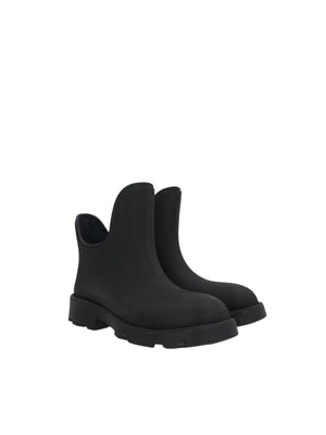 Marsh Textured Rubber Rain Boots-BURBERRY-JOHN JULIA