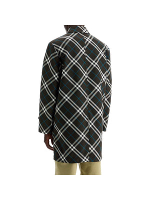 BURBERRY-Mid-length Check Car Coat -JOHN JULIA.