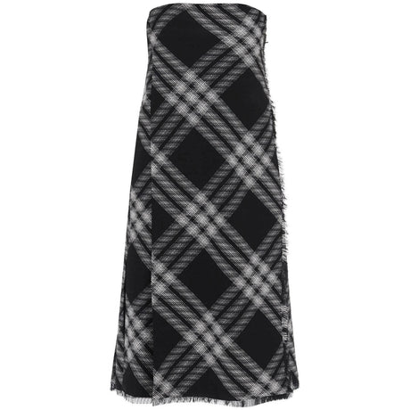 Monochrome Check Wool Kilt Dress BURBERRY JOHN JULIA.