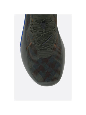 Neptune Sneakers In Check Knit-BURBERRY-JOHN JULIA