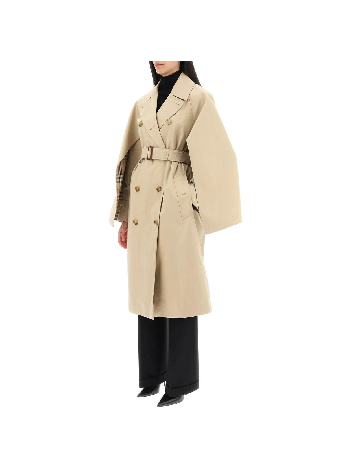 Ness' Double-Breasted Raincoat In Cotton Gabardine BURBERRY JOHN JULIA.