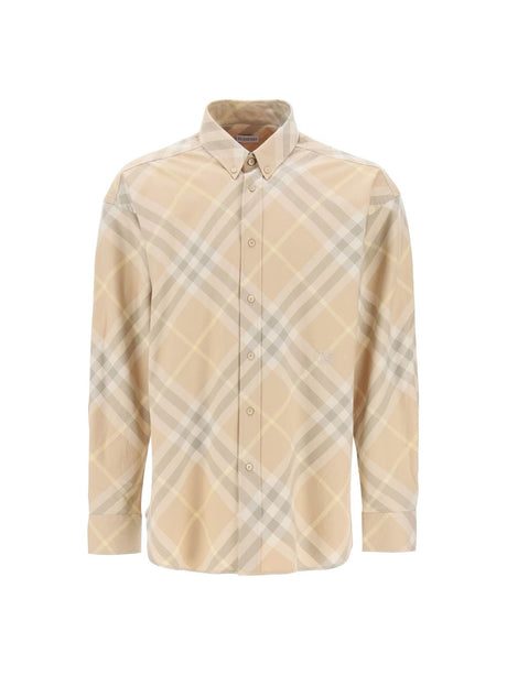 BURBERRY-Organic Cotton Checkered Shirt-JOHN JULIA