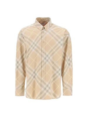 BURBERRY-Organic Cotton Checkered Shirt-JOHN JULIA