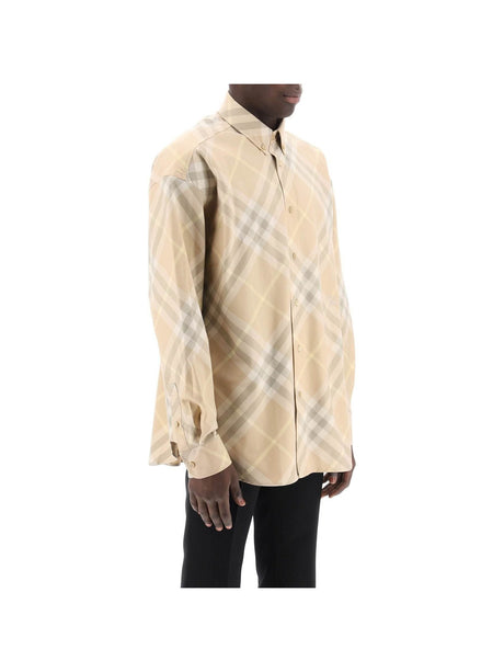 BURBERRY-Organic Cotton Checkered Shirt-JOHN JULIA