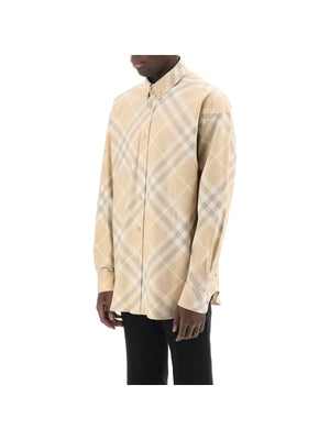 BURBERRY-Organic Cotton Checkered Shirt-JOHN JULIA