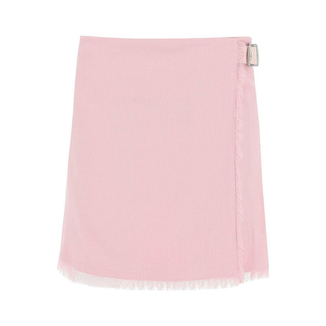 Pink Cameo Jacquard Wool Kilt BURBERRY JOHN JULIA.