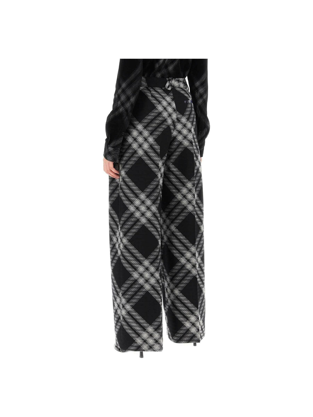 Pleated Check Wool Trousers BURBERRY JOHN JULIA.