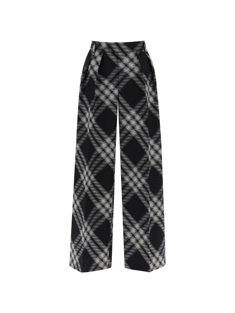 Pleated Check Wool Trousers BURBERRY JOHN JULIA.