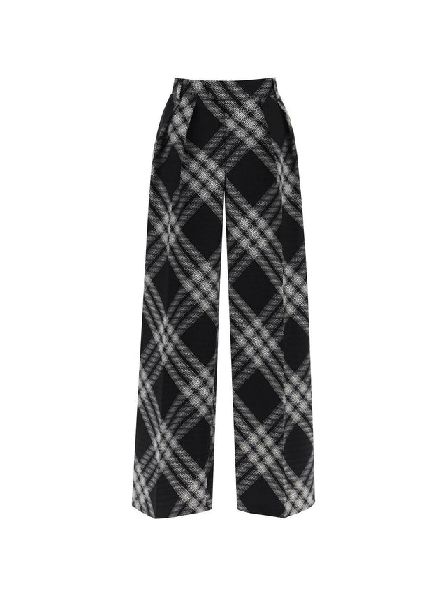 Pleated Check Wool Trousers BURBERRY JOHN JULIA.