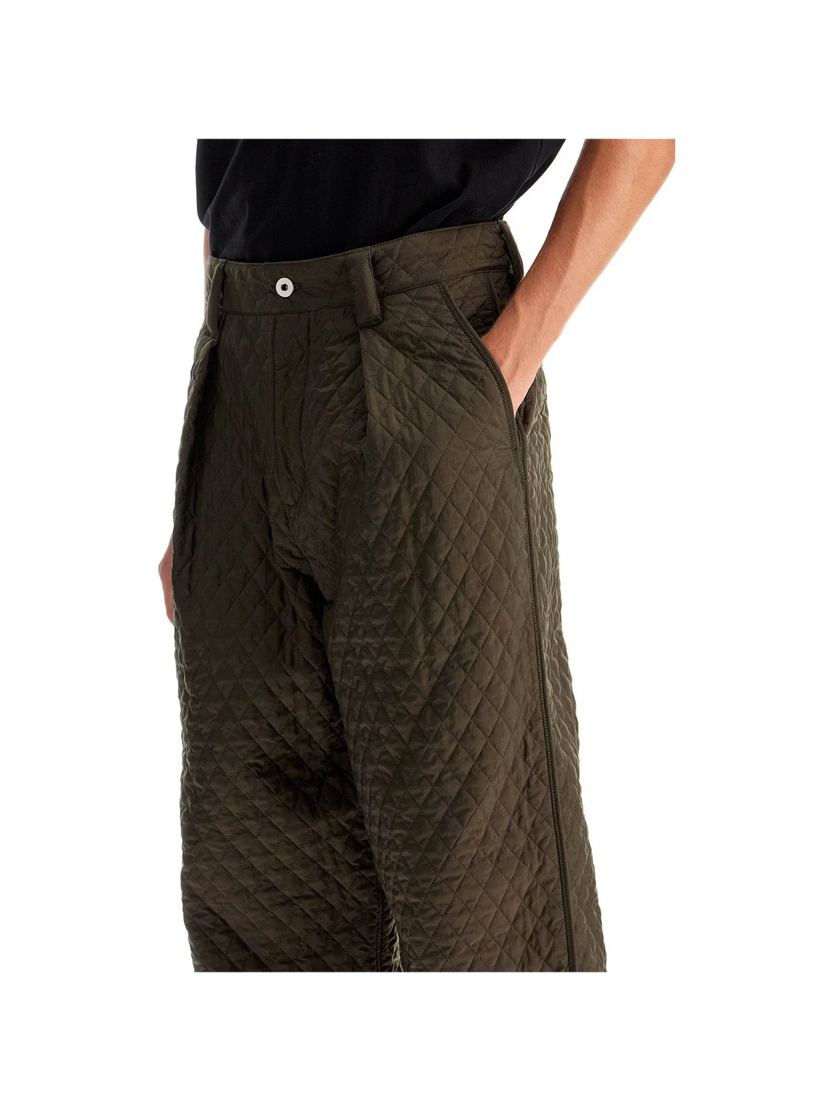 BURBERRY-Quilted Nylon Trousers -JOHN JULIA.