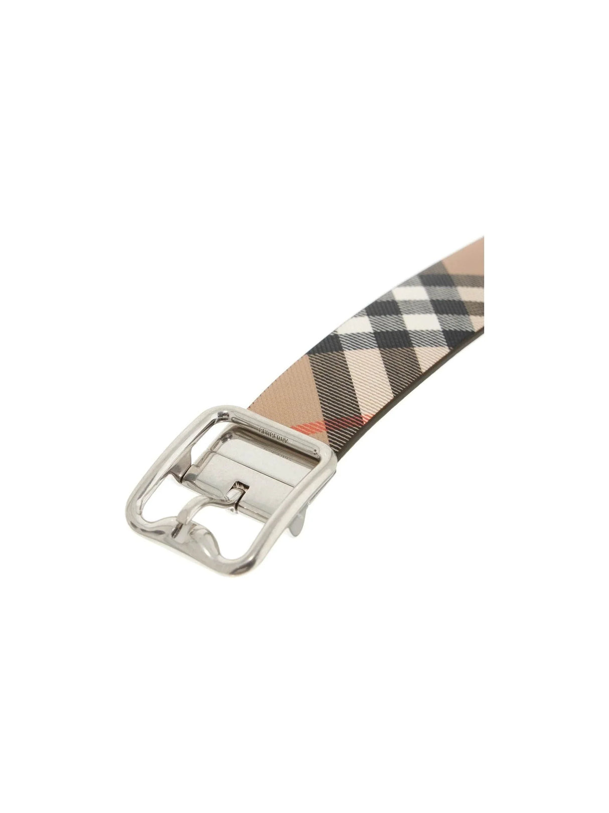 Burberry Men s Beige Reversible Check Fabric Belt JOHN JULIA