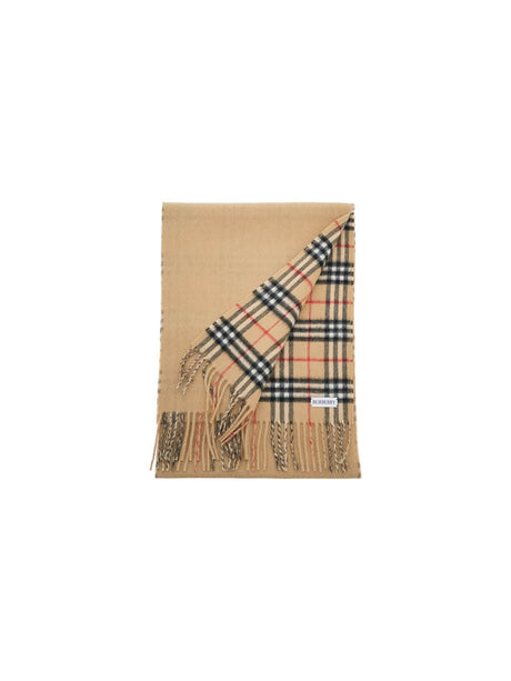 Reversible Cashmere Check Scarf - OS - Unisex > Unisex accessories > Scarves hats and gloves