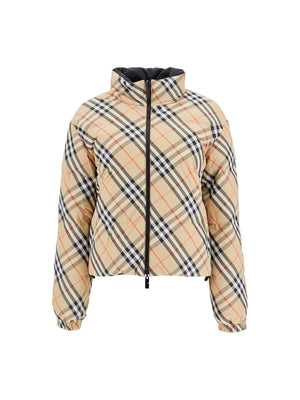 Reversible Check Nylon Puffer Jacket